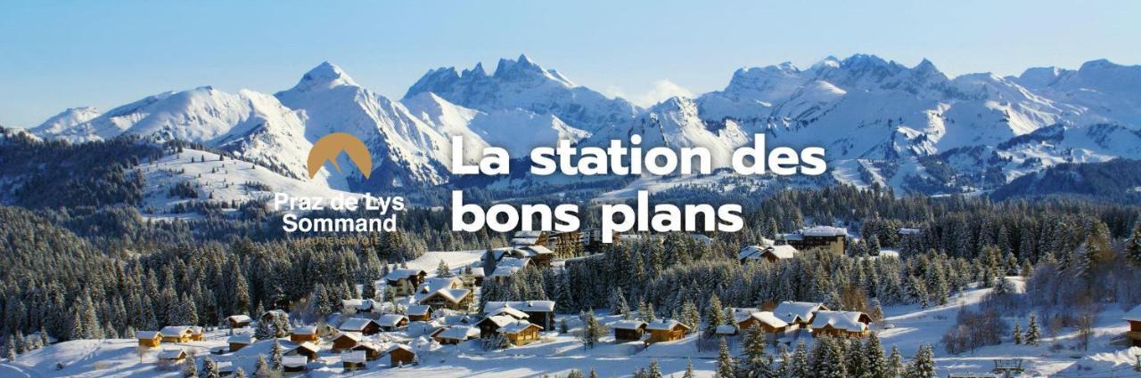 Studio Cabine Praz De Lys Taninges Bagian luar foto